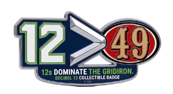 12 greater than 49 collectible badge