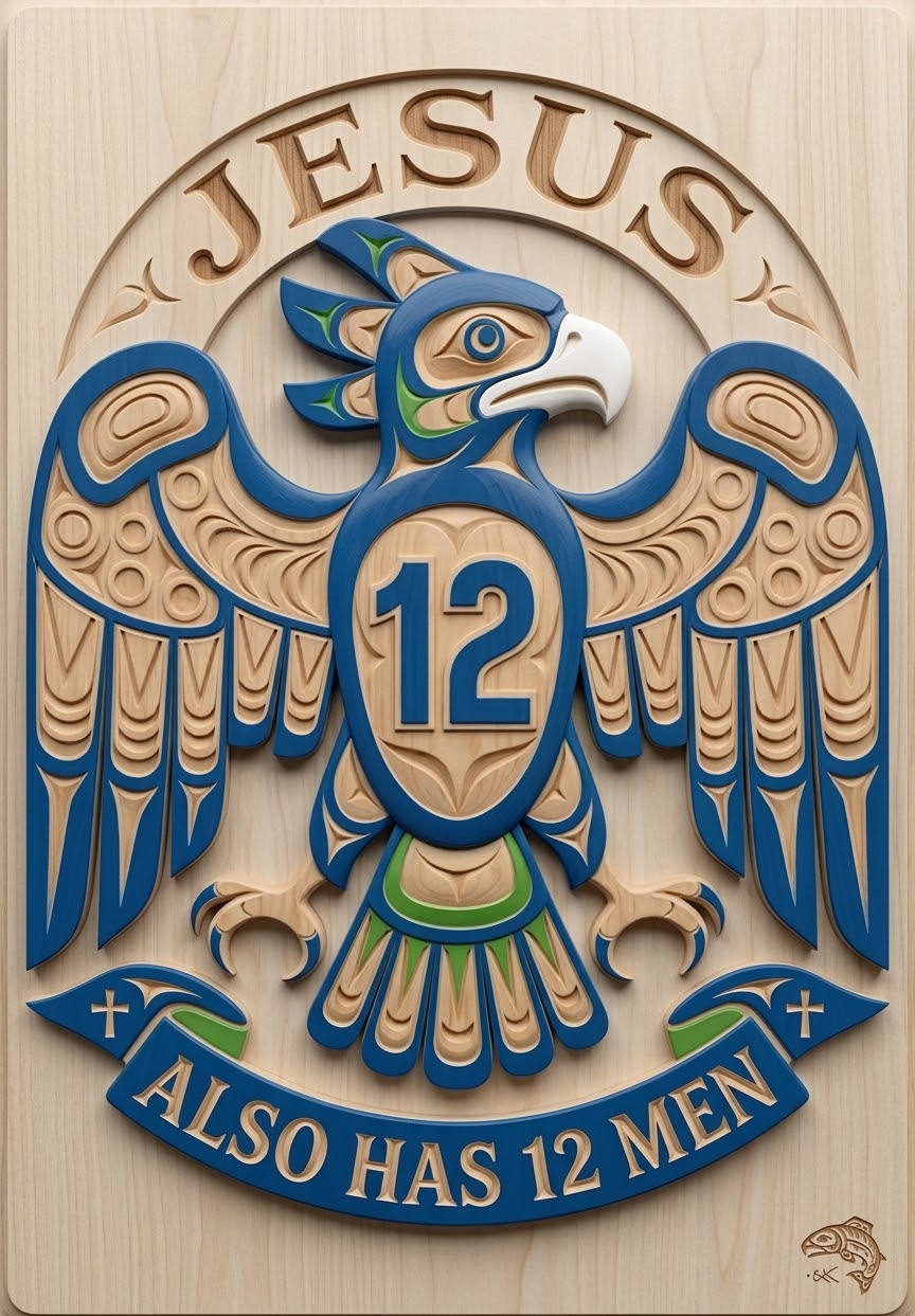 The Original Jesus-12 Badge — custom 12s culture plaque