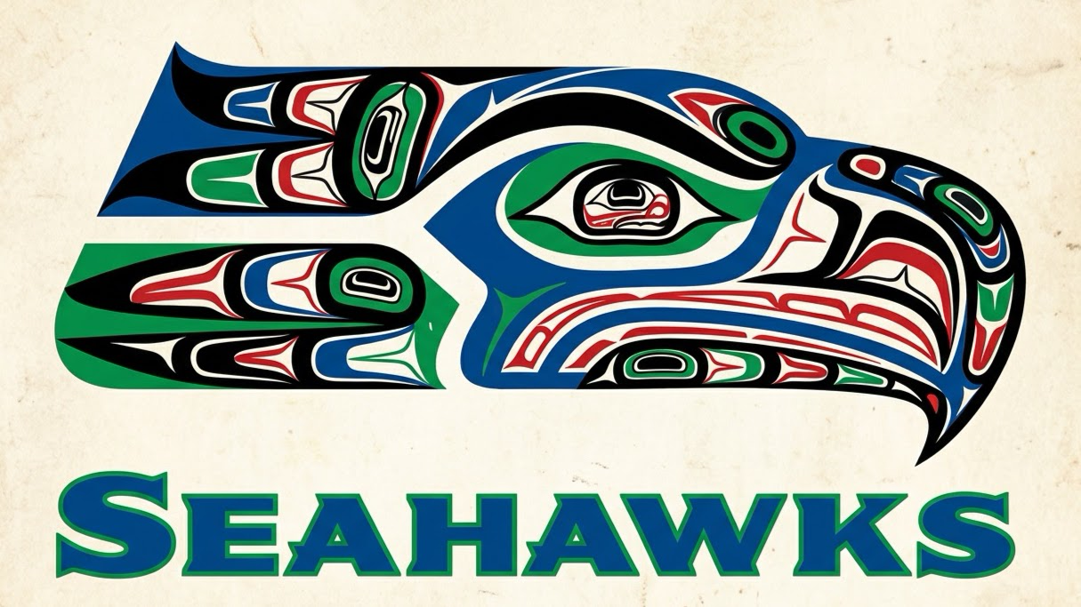 Formline tribal graphic — Sea Hawkers community accent